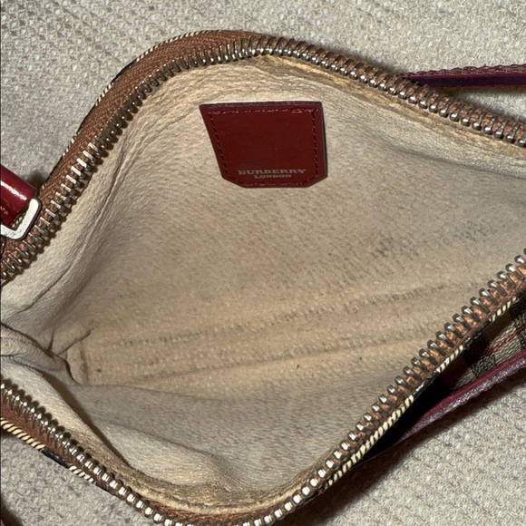 Burberry Nova Check Canvas Shoulder Wristlet Bag - Picture 8 of 8
